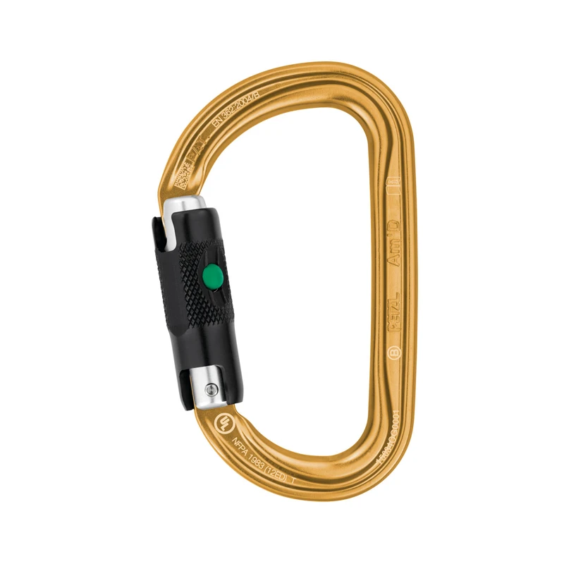 Petzl Am’D Ball Lock Carabiner – Gold 3 Petzl Am’D Ball Lock Carabiner – Gold
